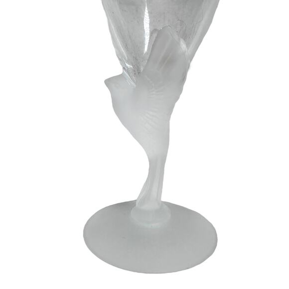 Sasaki Wings Crystal Water Goblets 7.5" White Design Elegant Glassware Set of 3 - Picture 5 of 8